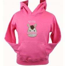 Personalised Girls Pony Applique Hoodie